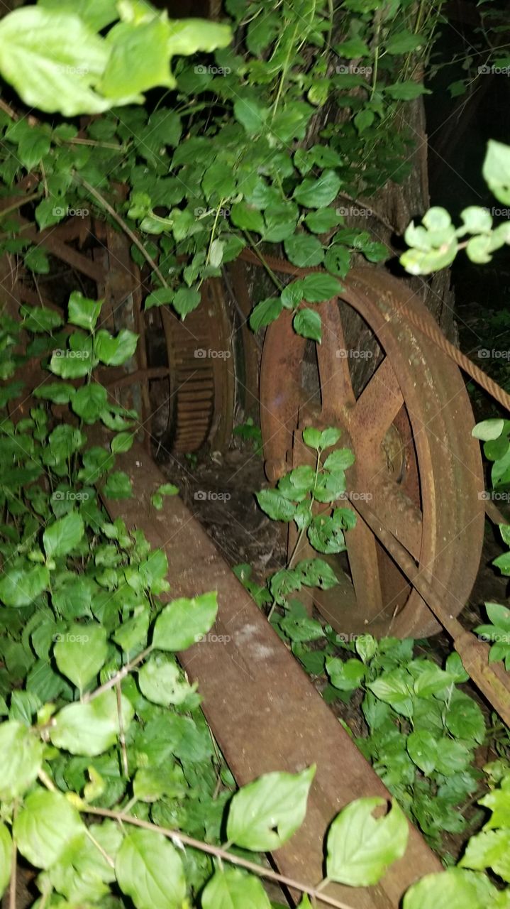 old vintage ferris wheel component
