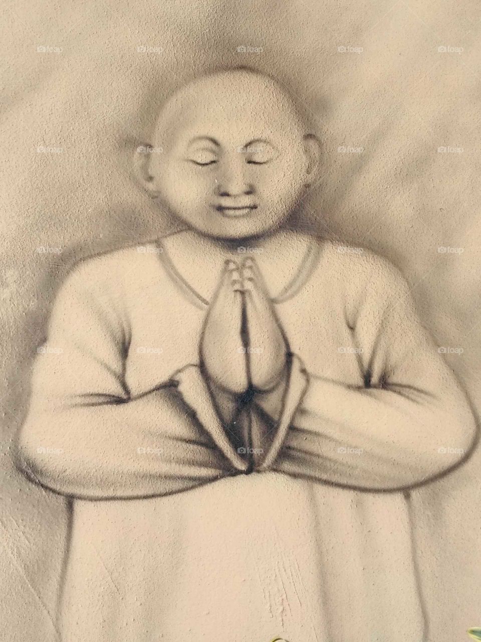 a painting on a meditation room