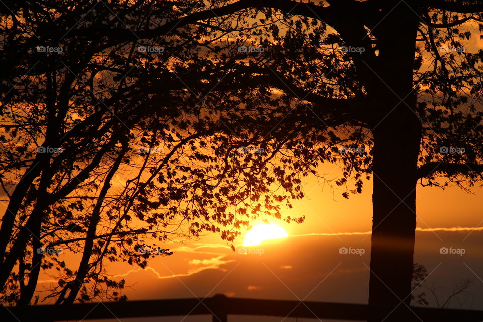 Sunset over Lake Mitchell