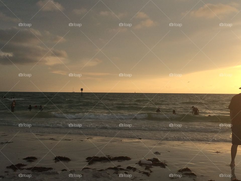 Beach, Sunset, Water, Sea, Dawn