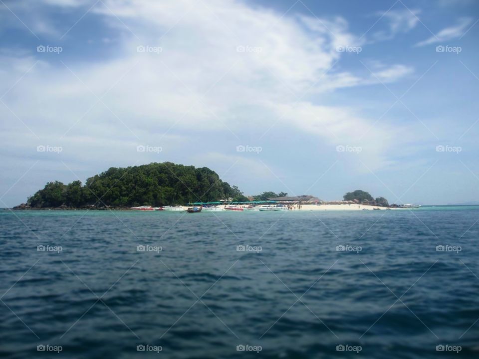 Island paradise . Khao island close to Phi Phi island in Thailand 