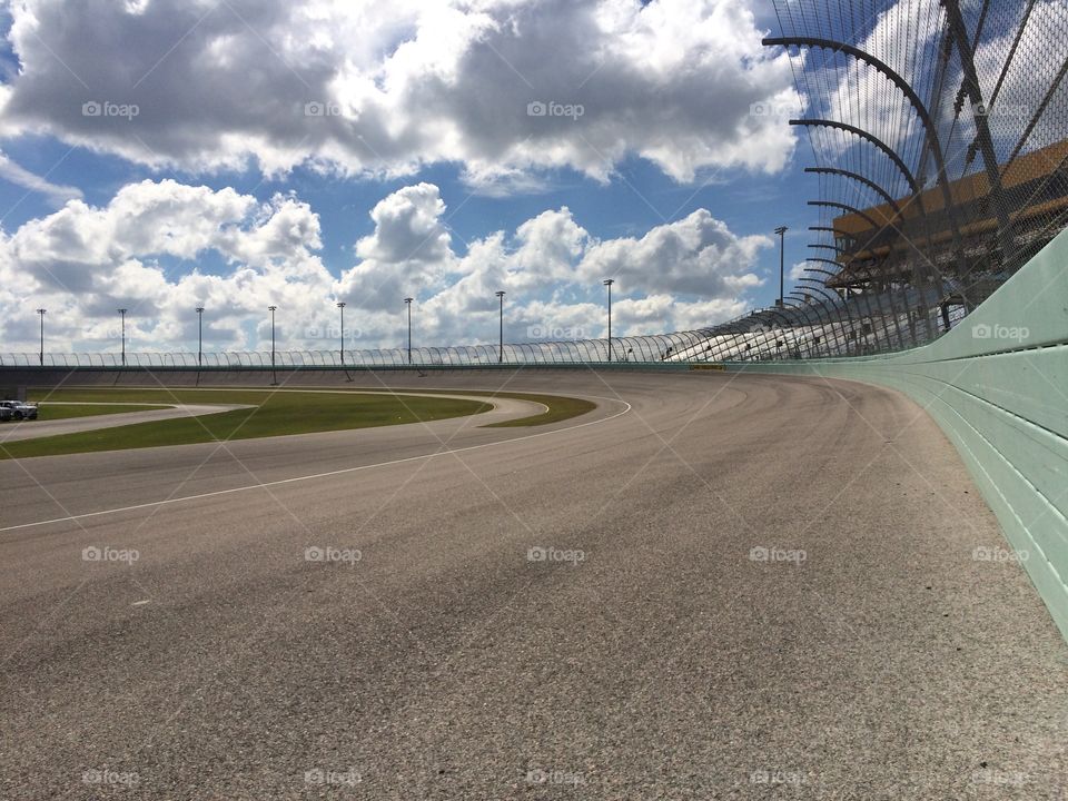 Speedway . A scenic look at Homestead-Miami Speedway in Homestead, Florida.