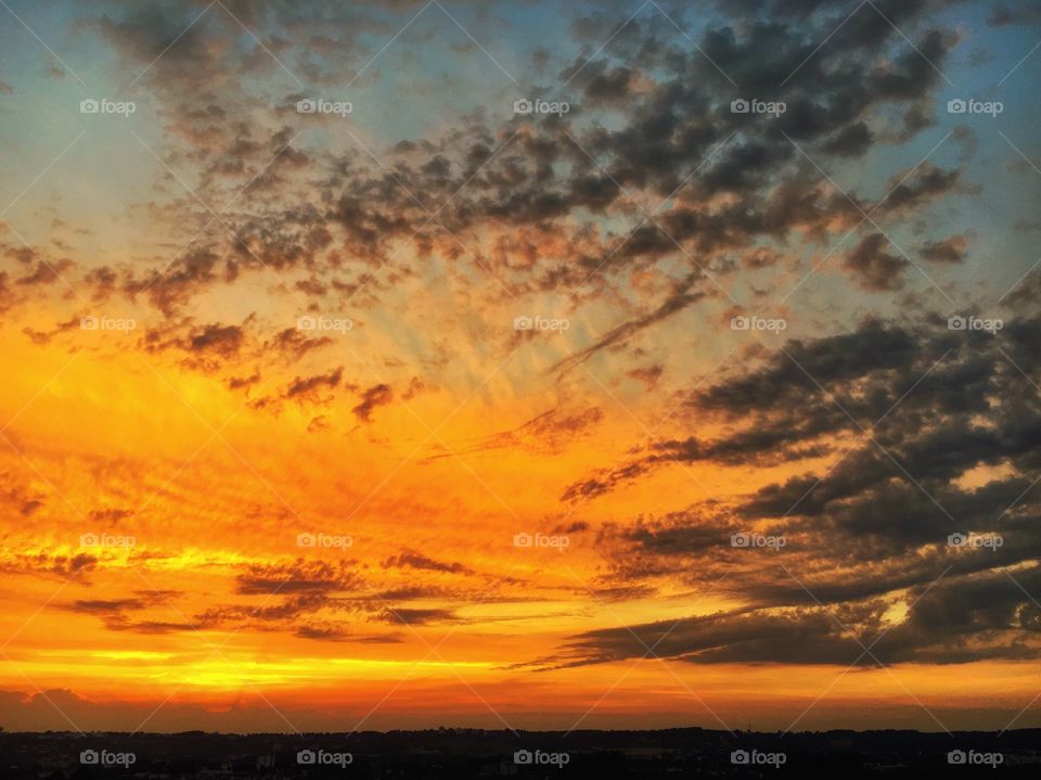 Dramatic sky at dusk