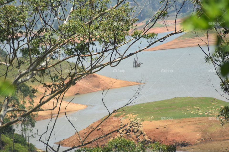 Telescopic view of a reservoir