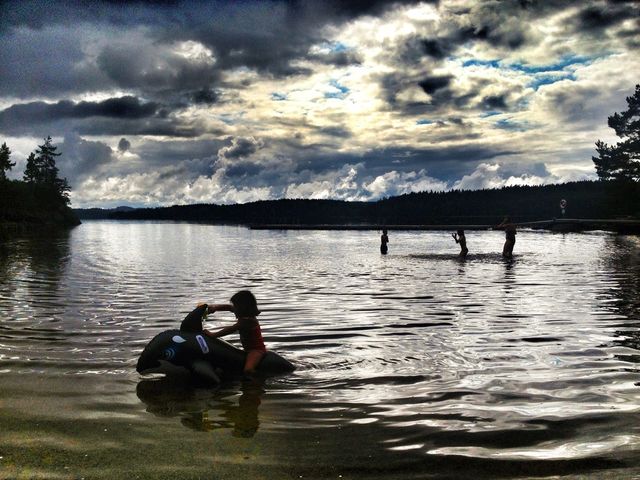 Evening swim