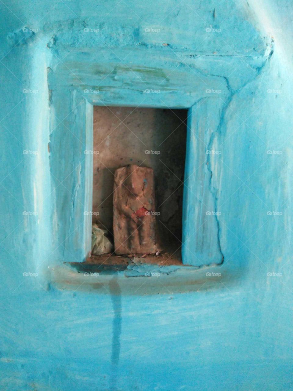 ancient statue in village in India