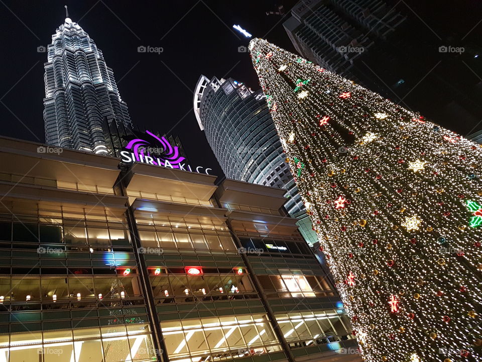 Christmas in Malaysia Petronas Twin Towers at Night