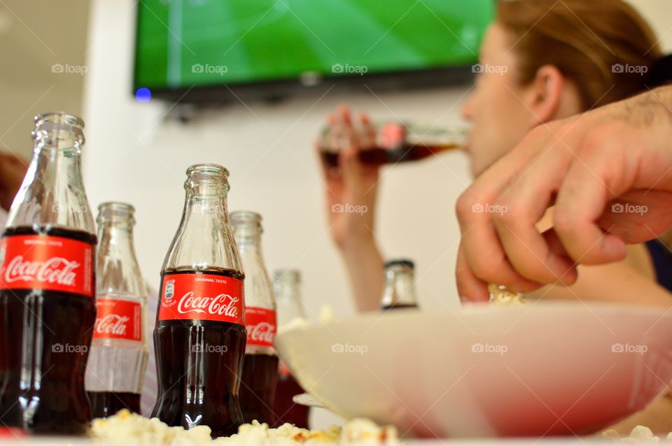 friends and Coca-Cola