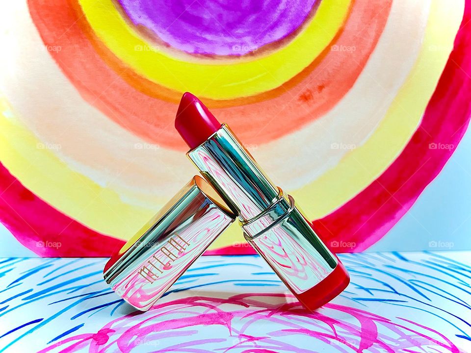 A bright, beautiful Milani lipstick, adds a stunning pop of color