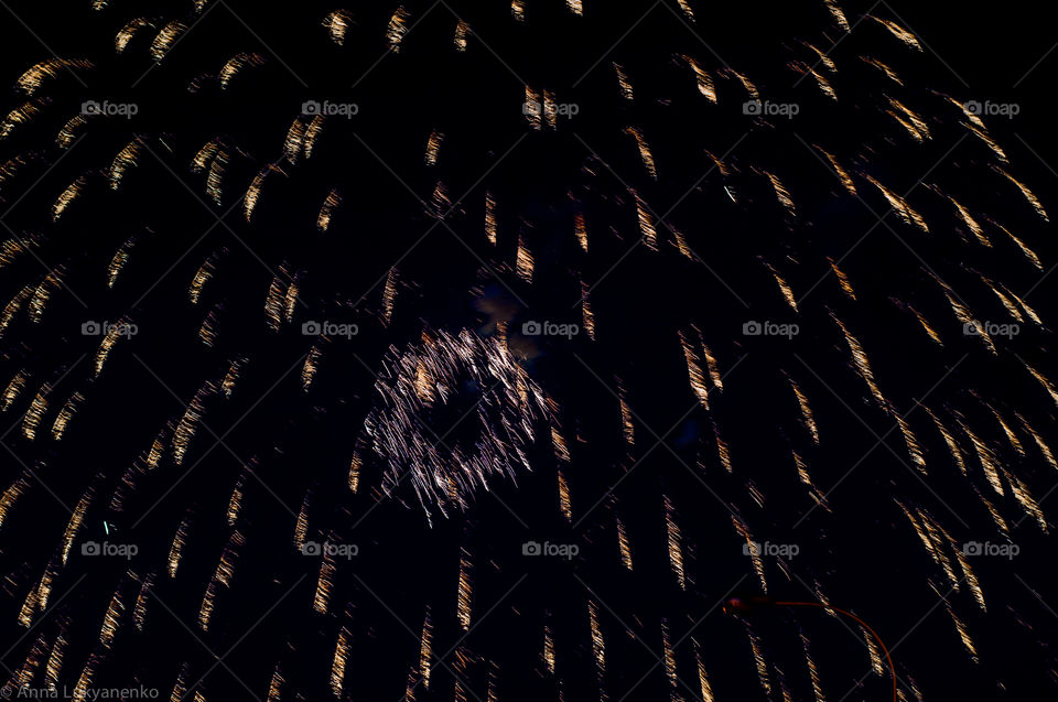 Fireworks small drops 