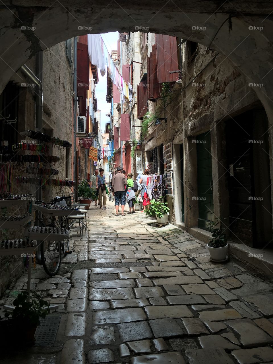 Laundry drying in alley