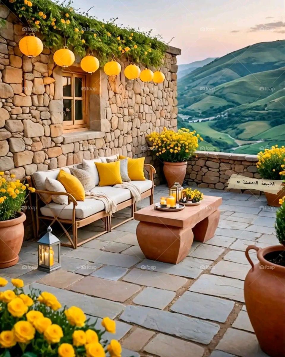 Glory be to God, the magnificent and picturesque view and the natural green trees are a view that is nothing more wonderful than it