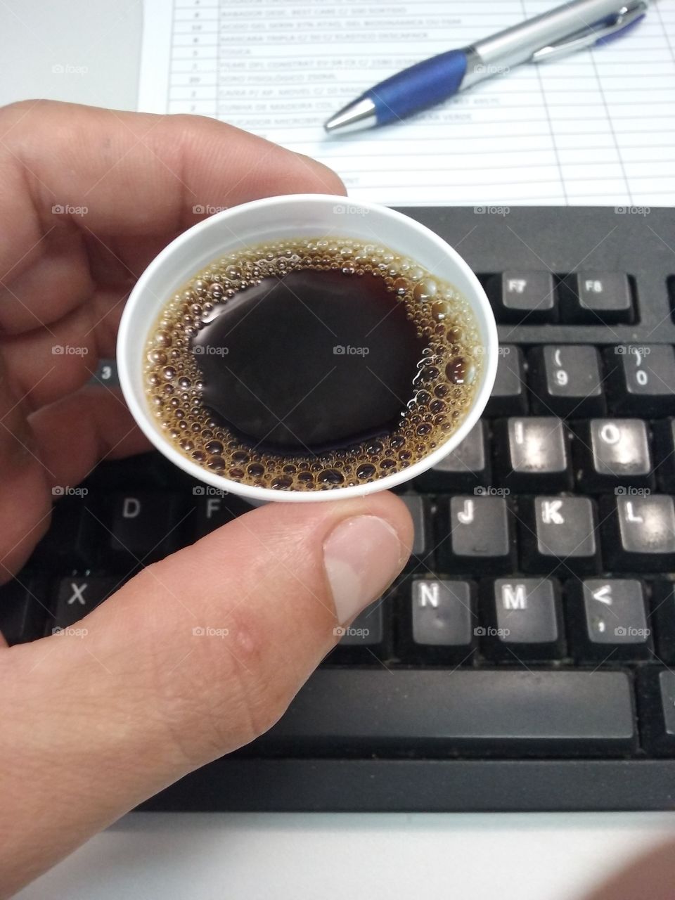 my coffee at work