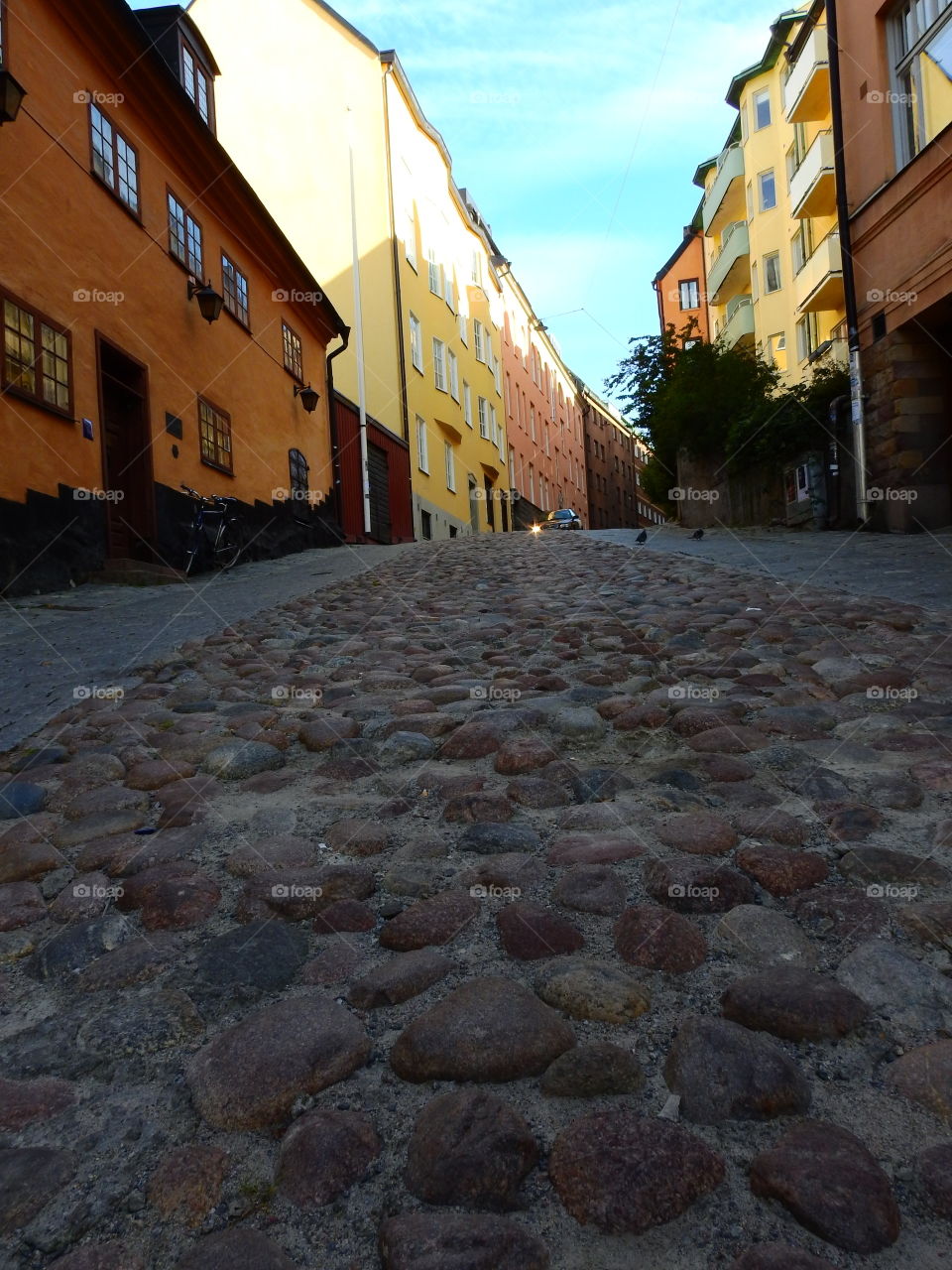 Cobblestone street in Stockholm