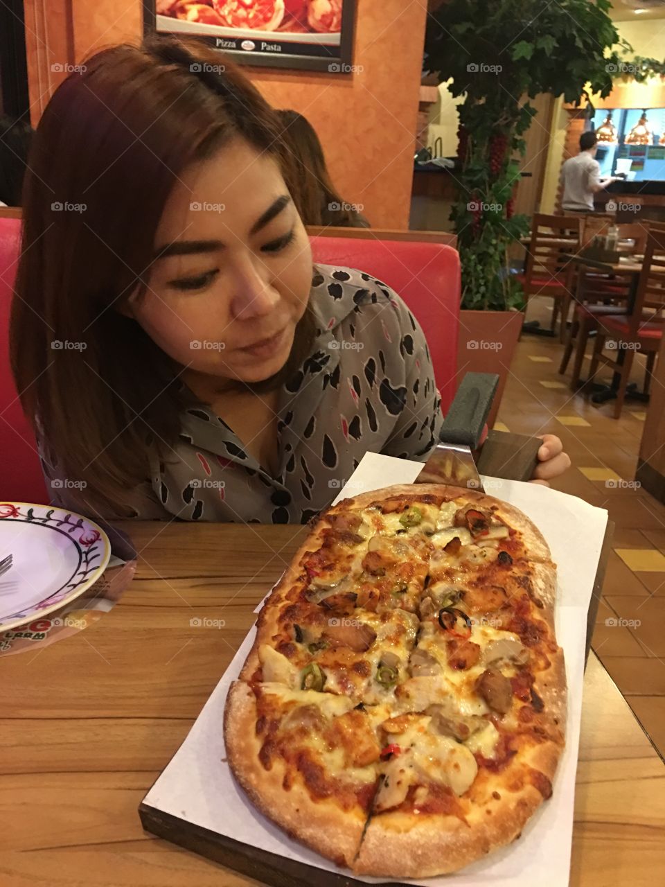 Pizza and the girl