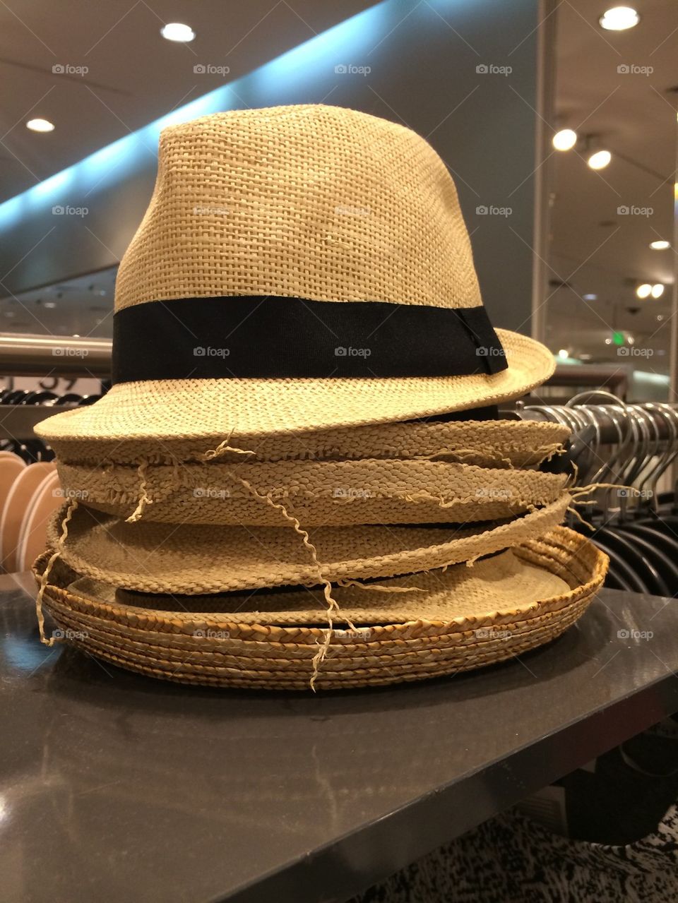 Pile of sun hats