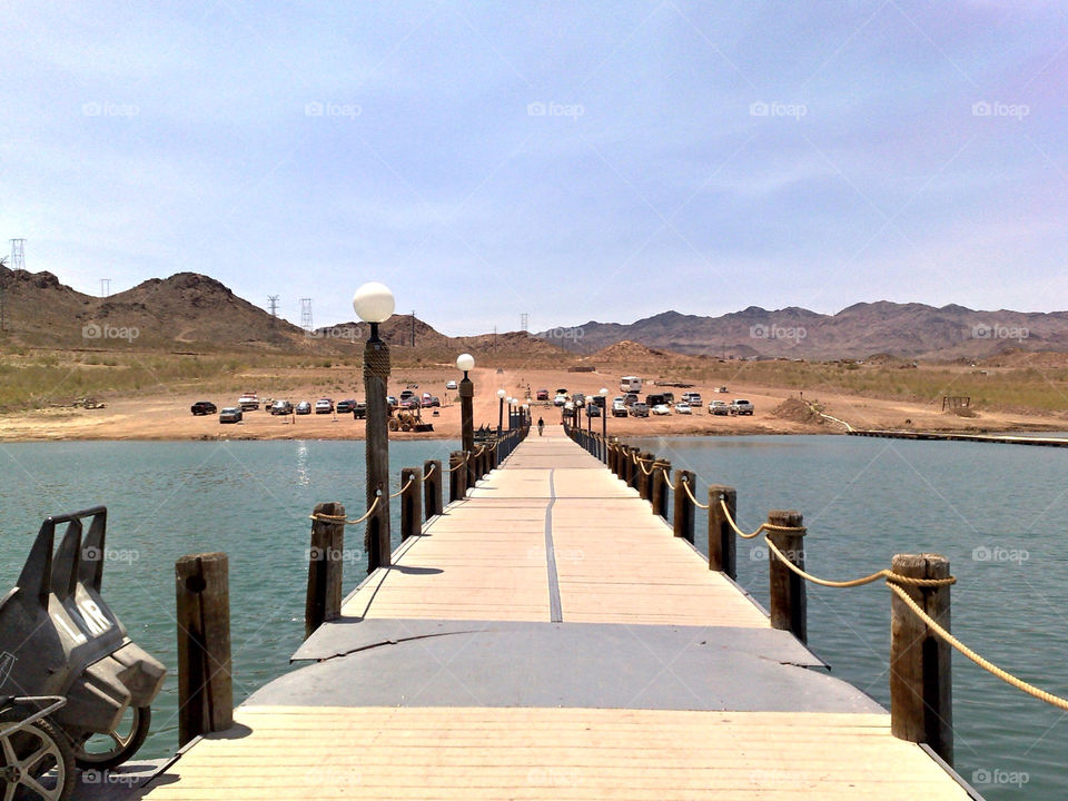 las vegas lake mead lake wood walk way by angeljack