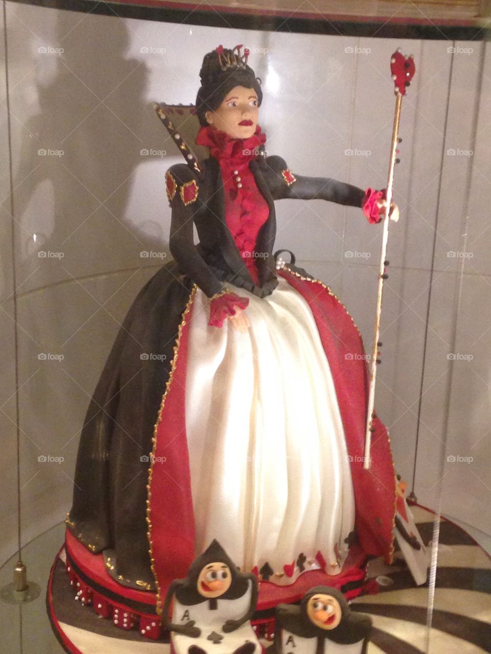 The Queen of hearts made out of cake