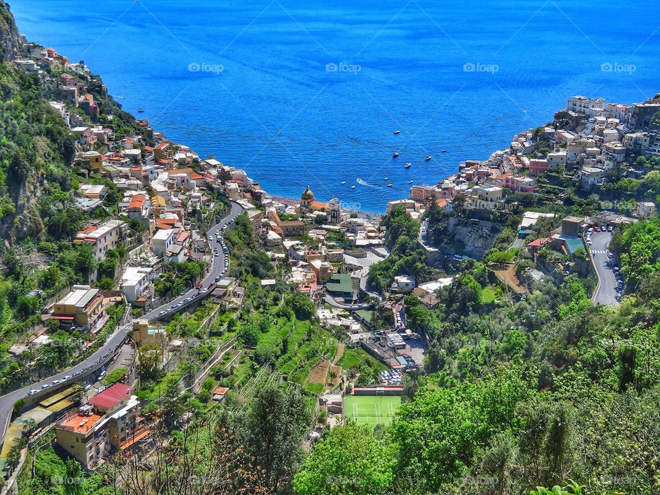 View of Positano on our Way to Montepertuso