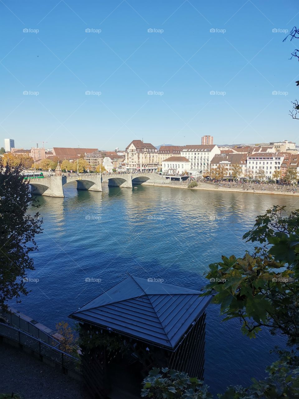 Bridge view of Basel Swiss