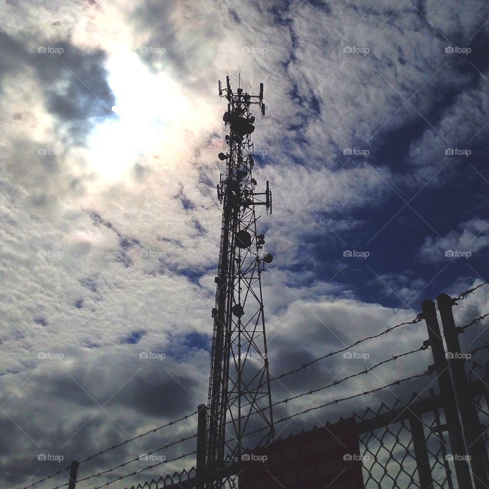 Cell comm.  tower.
