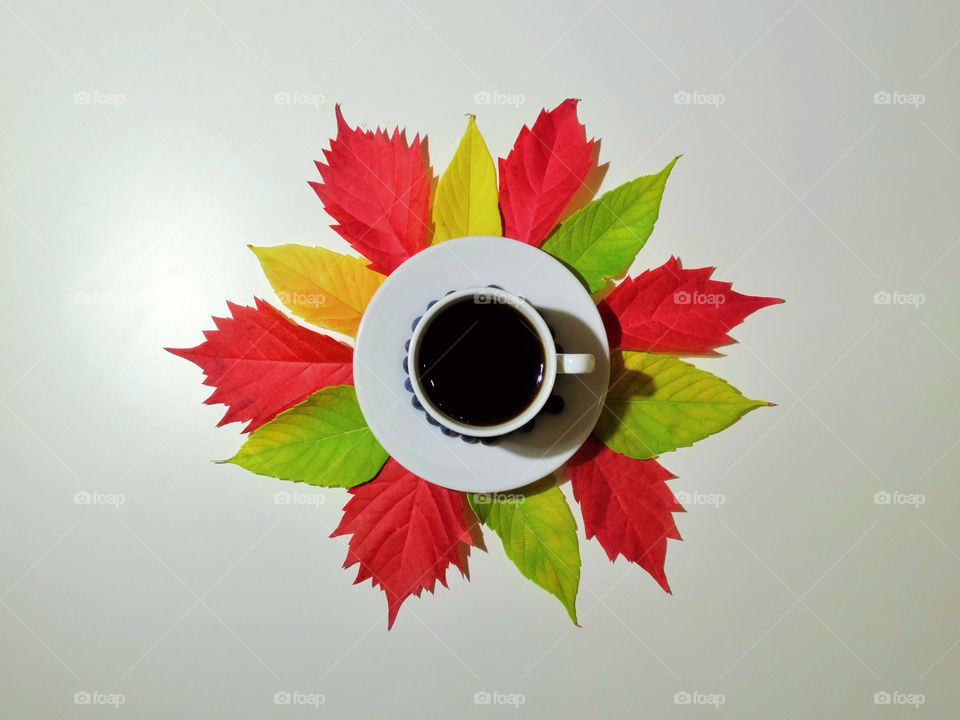 Autumn coffee background