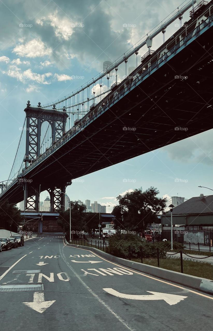 Manhattan bridge in New York City 