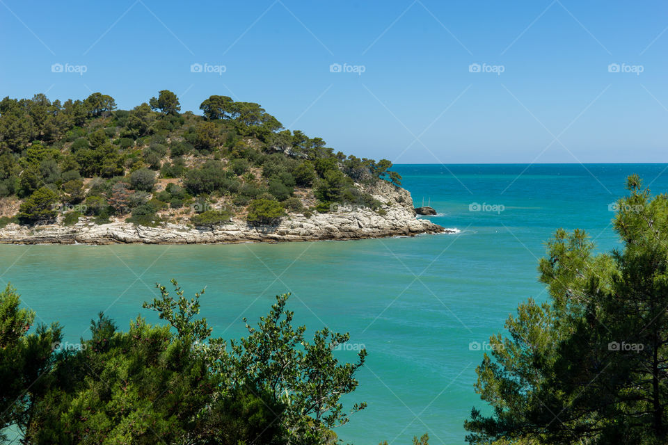 turquoise sea in Italy