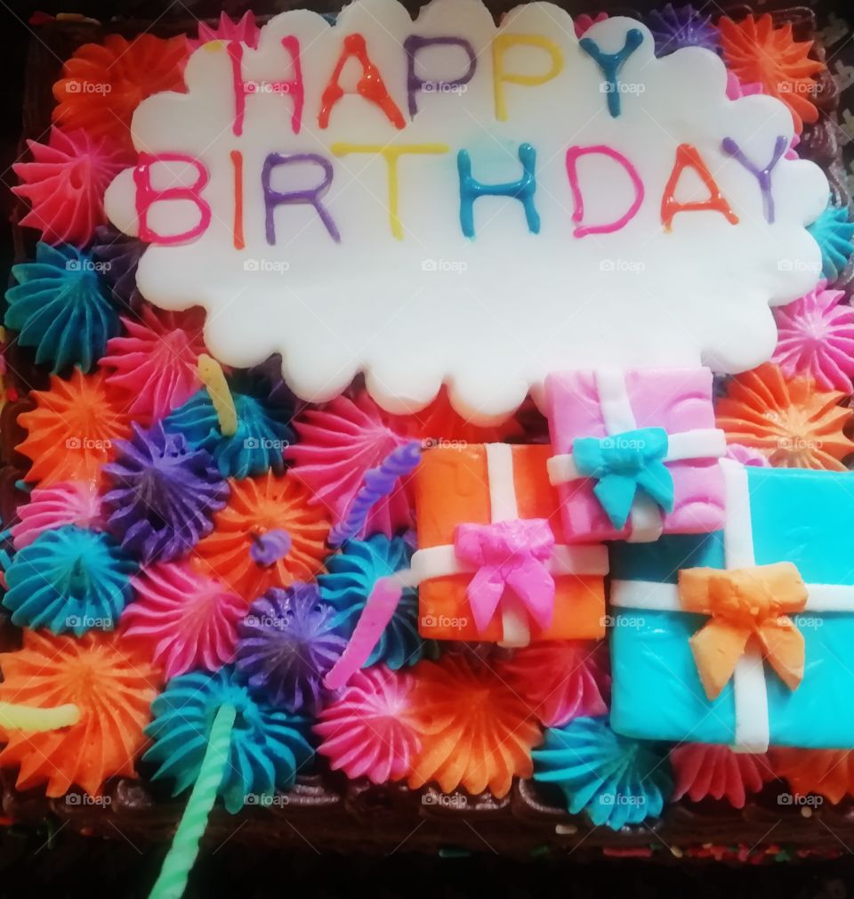 It's a beautiful occasion to celebrate a new year with a colourful birthday cake