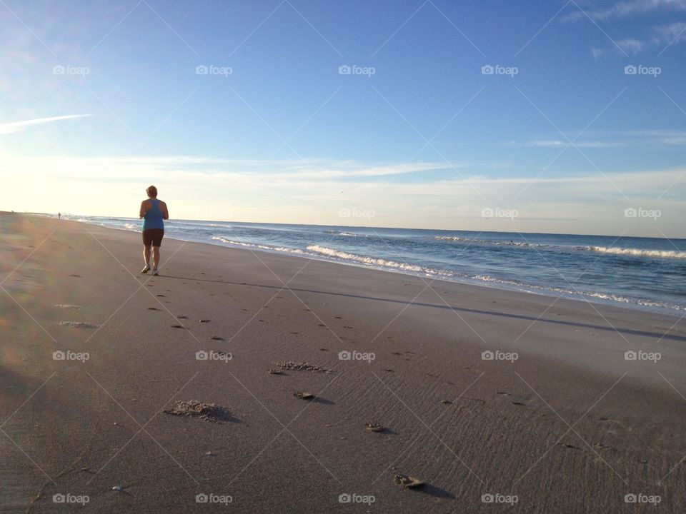 Morning beach run