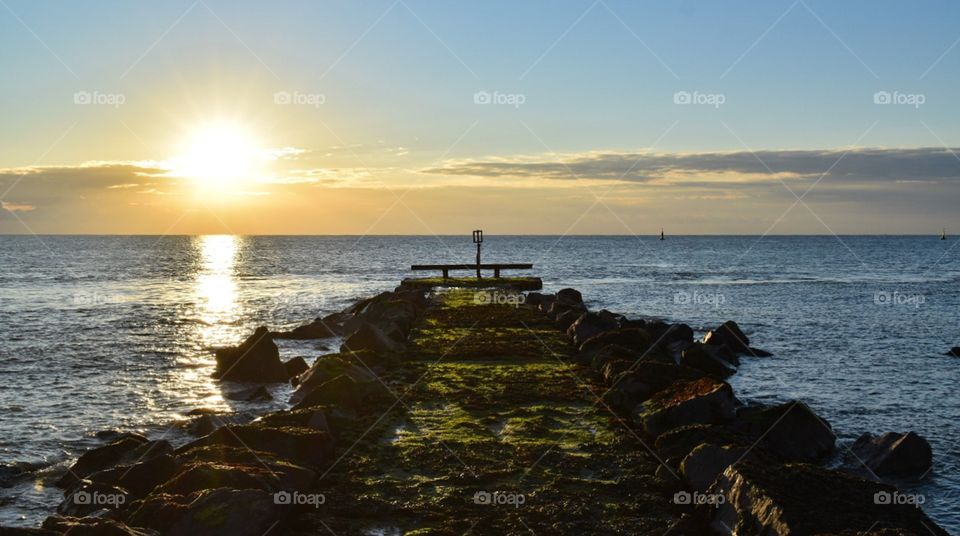 Sunset, Water, Beach, Dawn, Sea