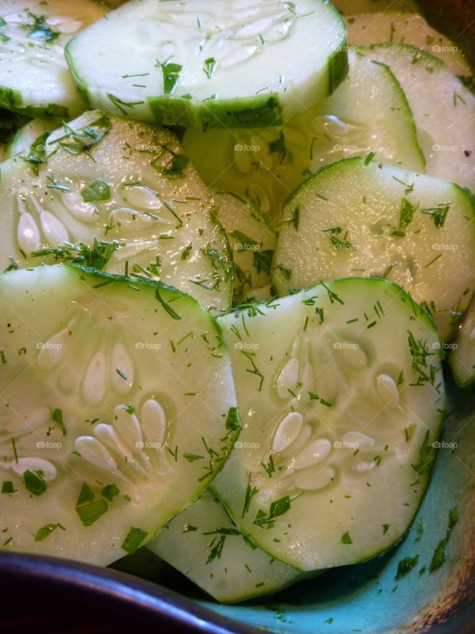 Cucumber herb salad