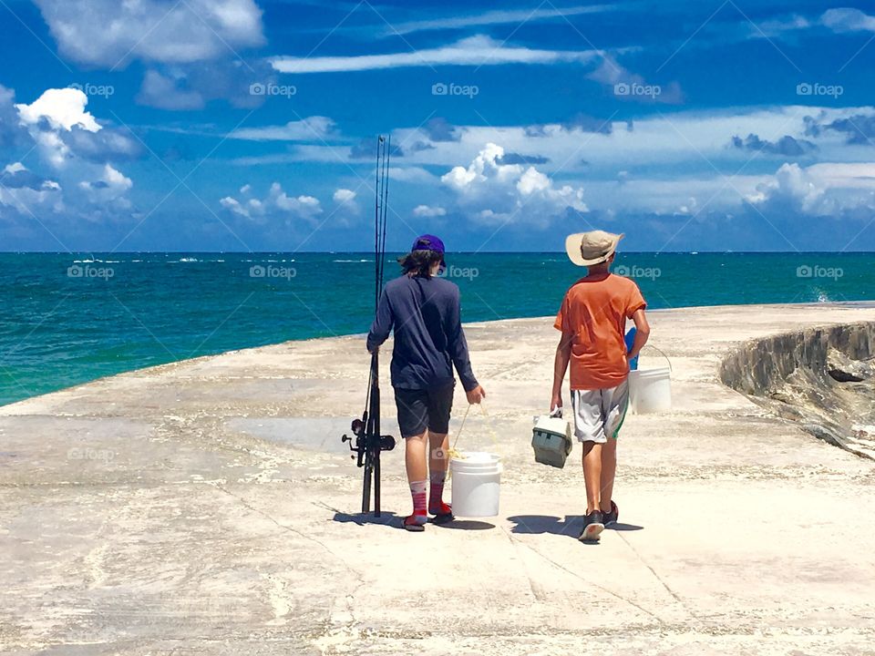 Fishing on miami beach
