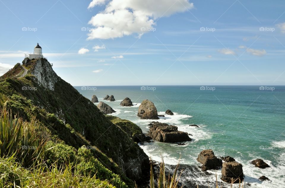 Lighthouse on the cliff top 