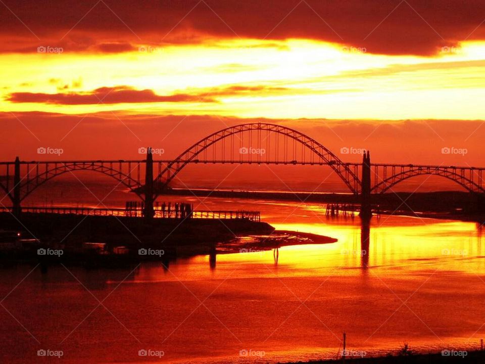 Sunset Newport Oregon