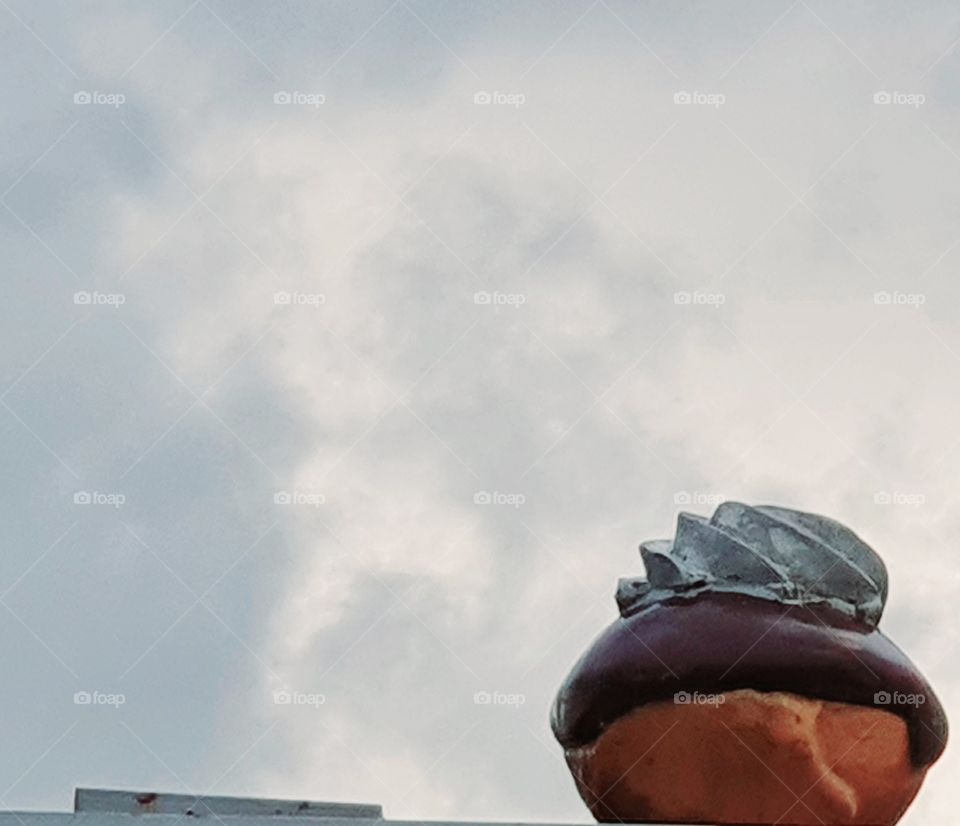 A large moor cup of whipped cream.