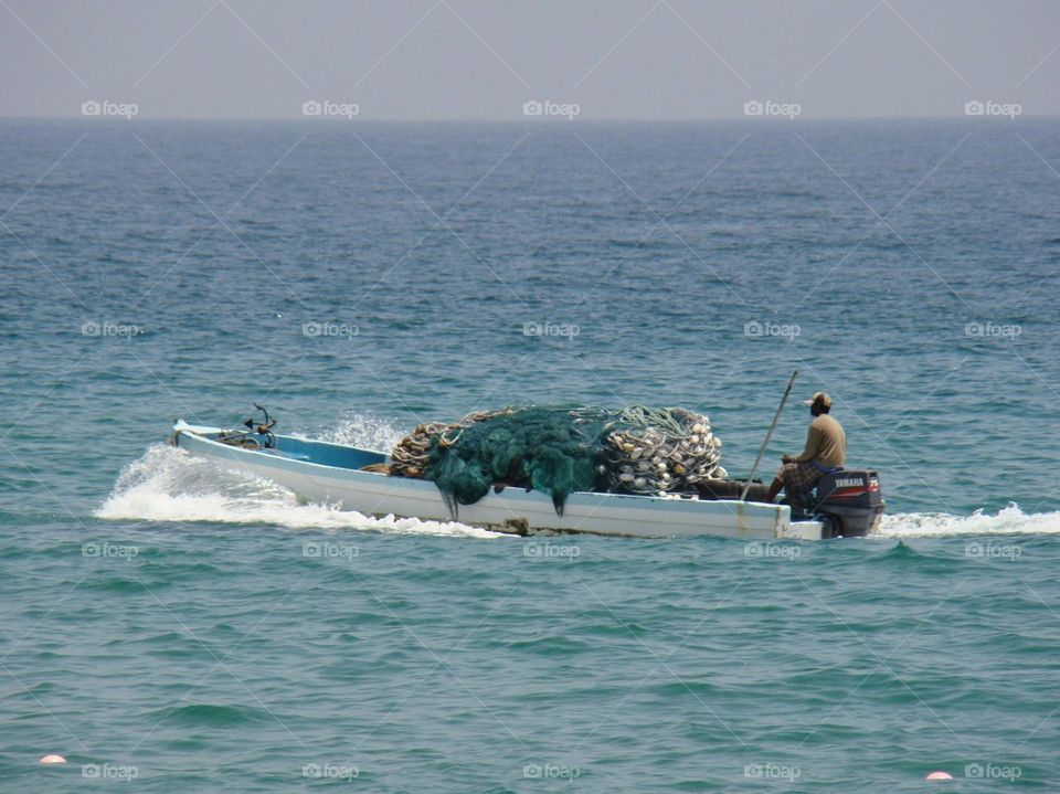 Good job🌊 Fisherman on a boat 🌊 Seascape 🌊