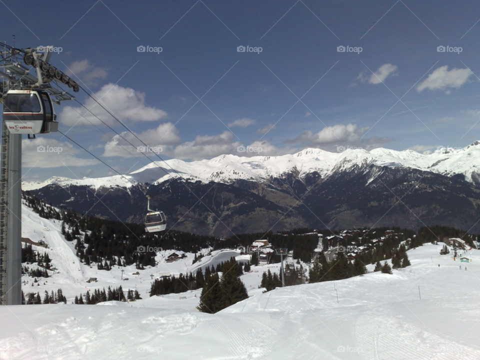 snow mountains ski scenery by jamethyst