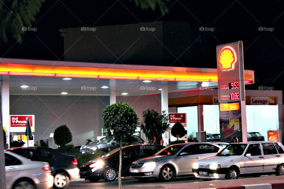 The road to shell Fuel station