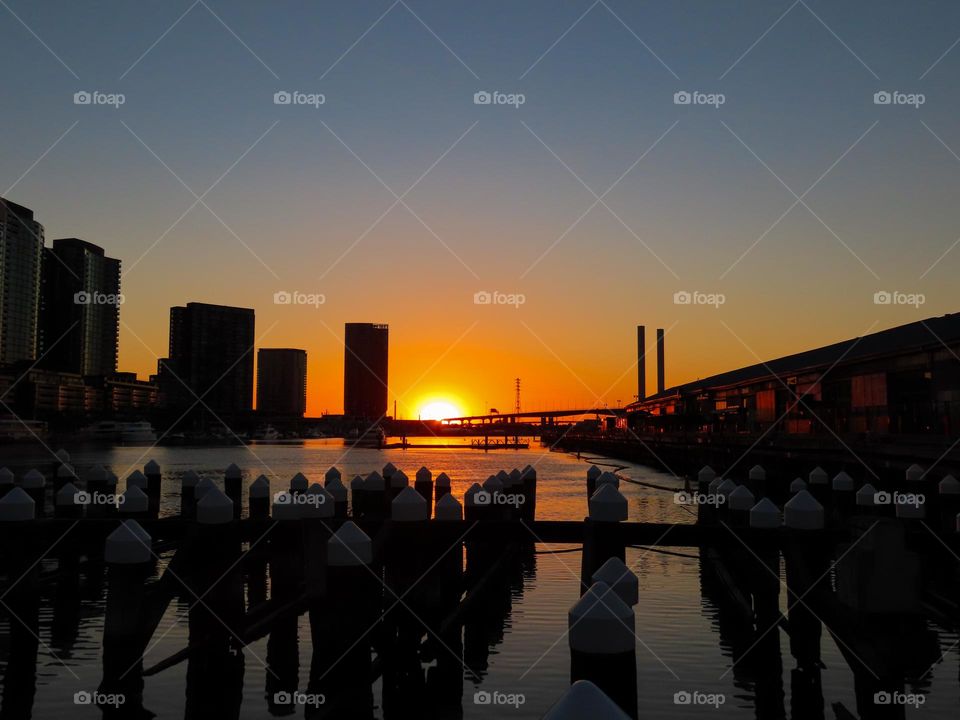 Sunset at Docklands