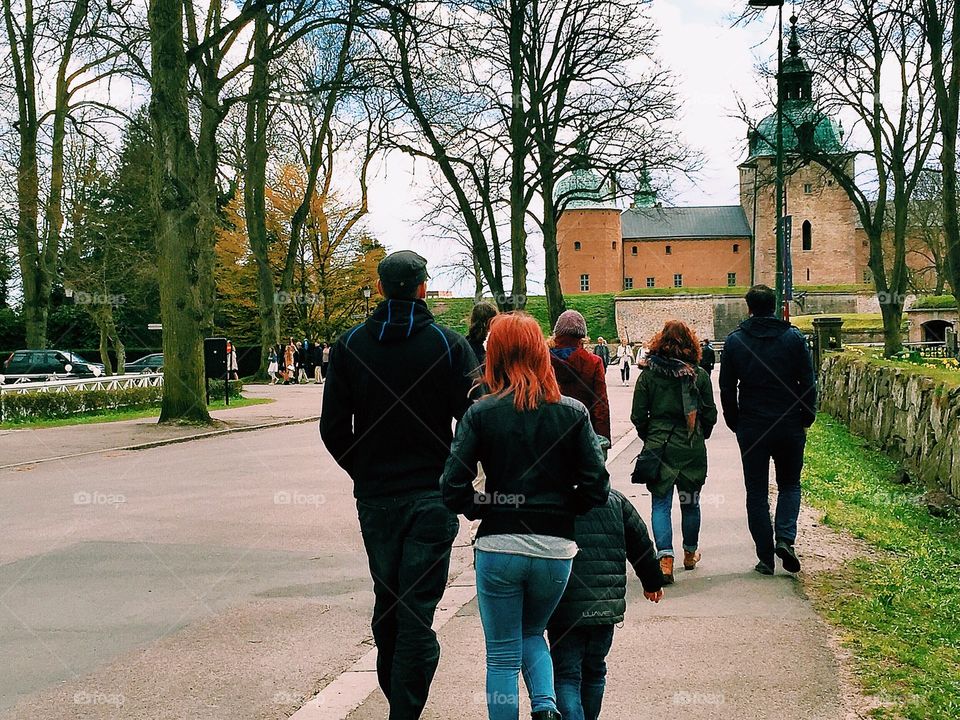 People walking in the park 