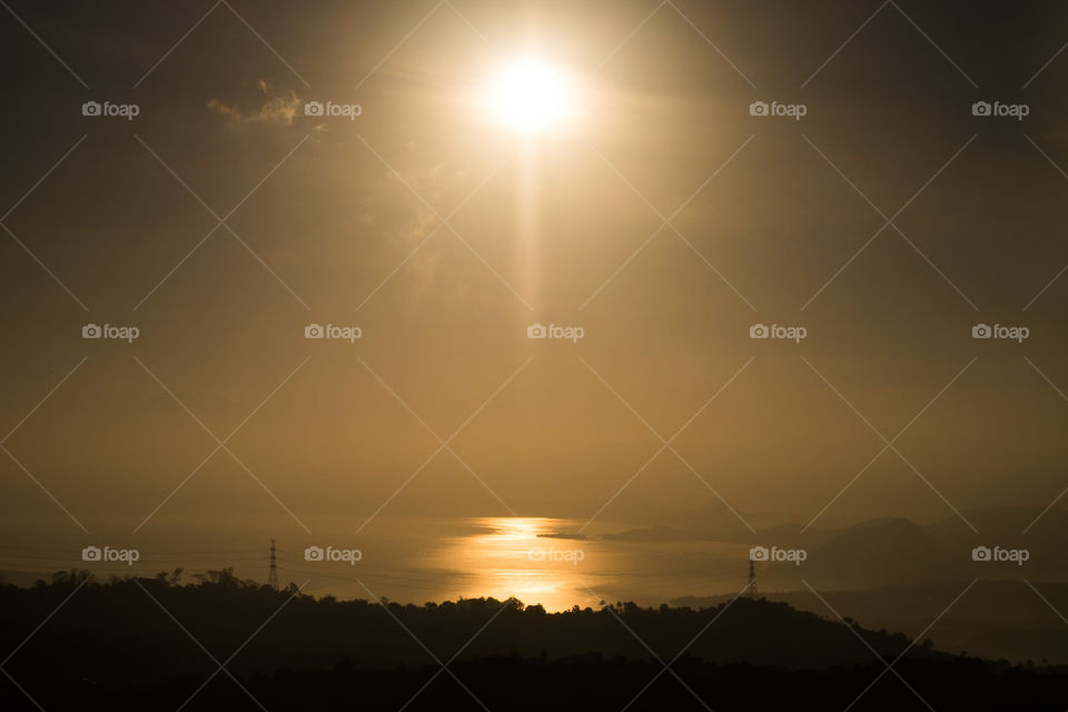 Sunlight reflected on sea