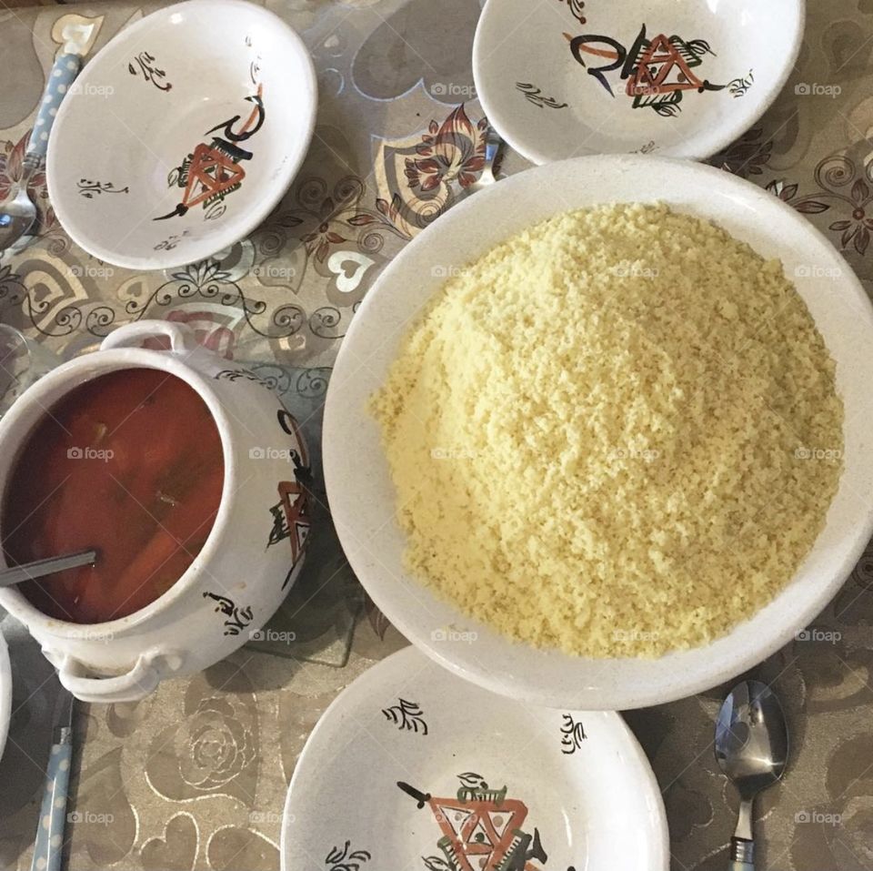 Couscous made at home 