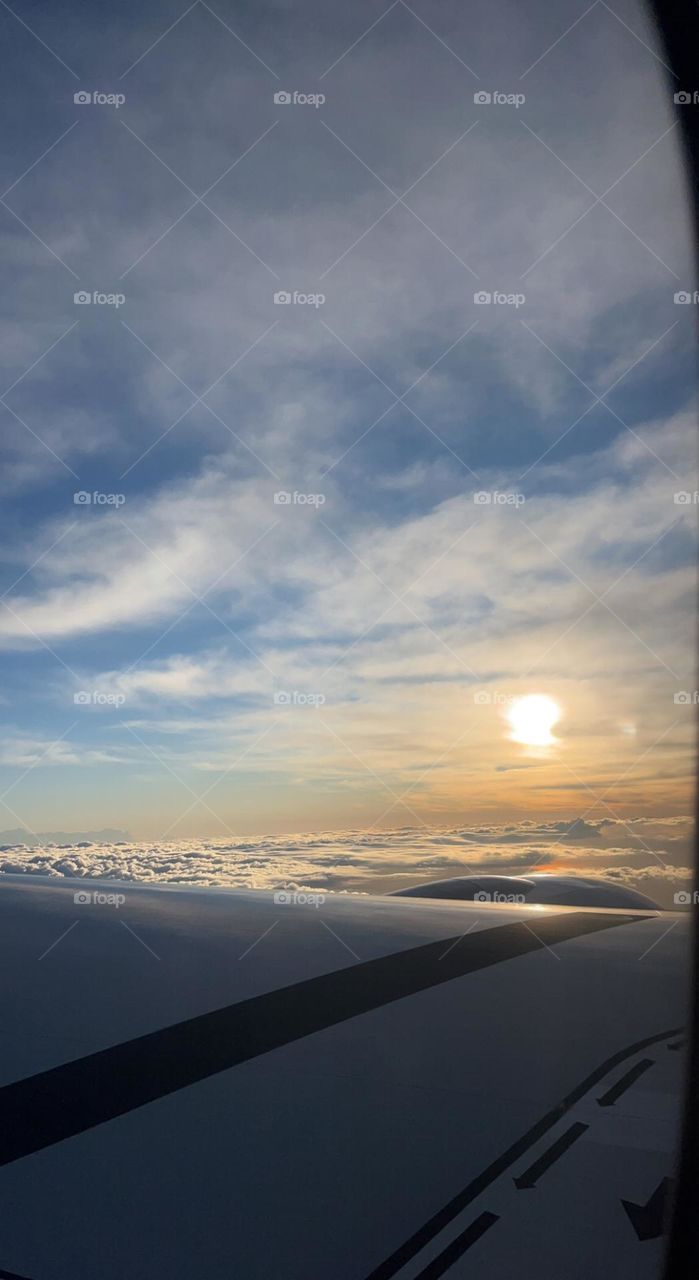Sunrise from flight window of Turkish Airline, from Ankara to Istanbul. Memories of a mesmerizing scenery!