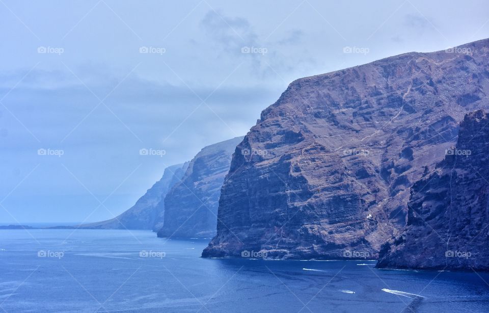 cliff los gigantes on tenerife canary island in Spain