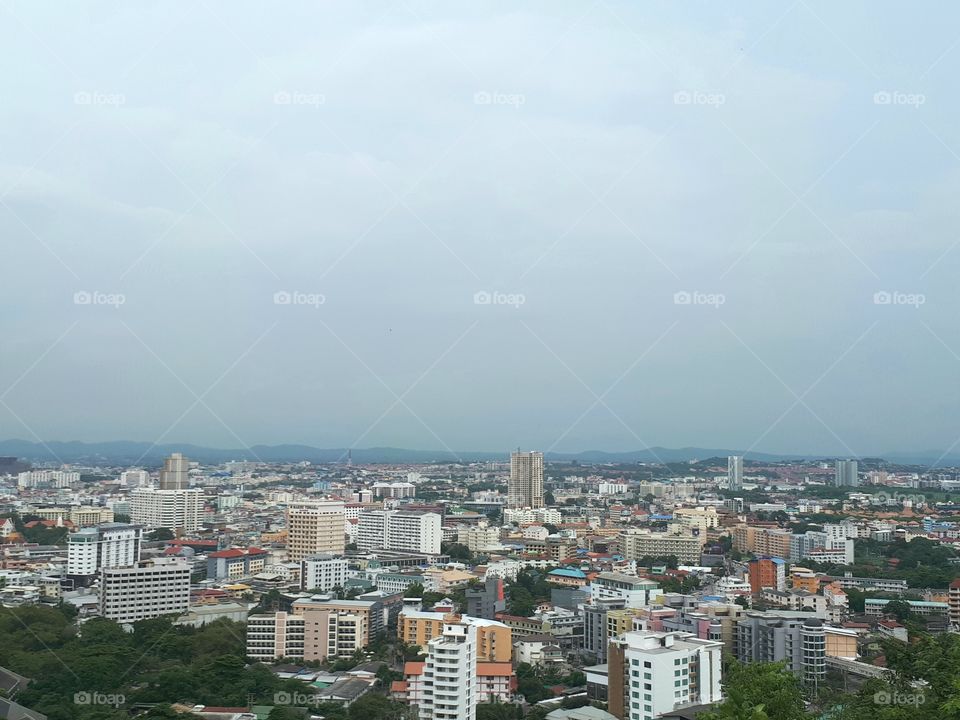 Pattaya city from top view