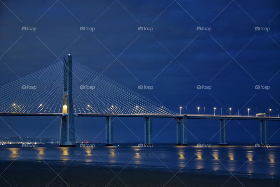 Night across the bridge