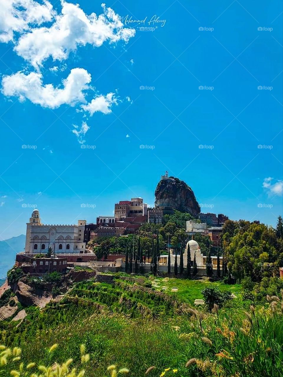 Glory be to God, the magnificent and picturesque view and the natural green trees are a view that is nothing more wonderful than it