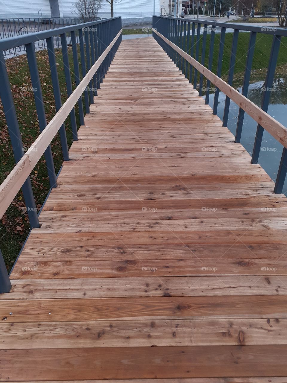 мост на пруду