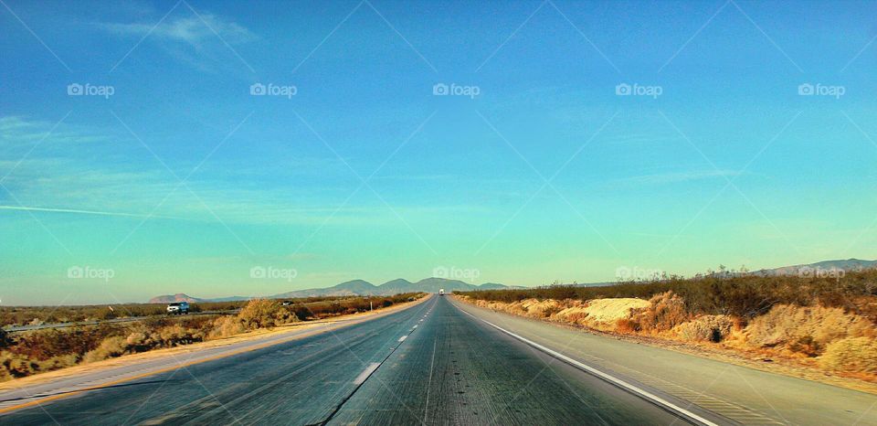 road trip View of mountains on the horizon in the state of Nevada